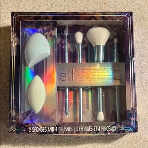 ELF Snow Globe Blend & Brush Set - White and Silver